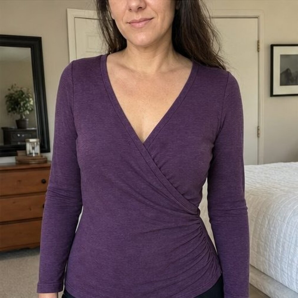 Lilac Wrap Blouse - Picture 2 of 6